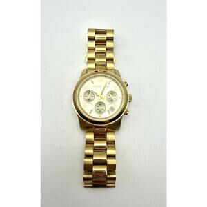 Michael Kors Women's MK-5055 Mid Sized Gold Tone Chronograph Watch